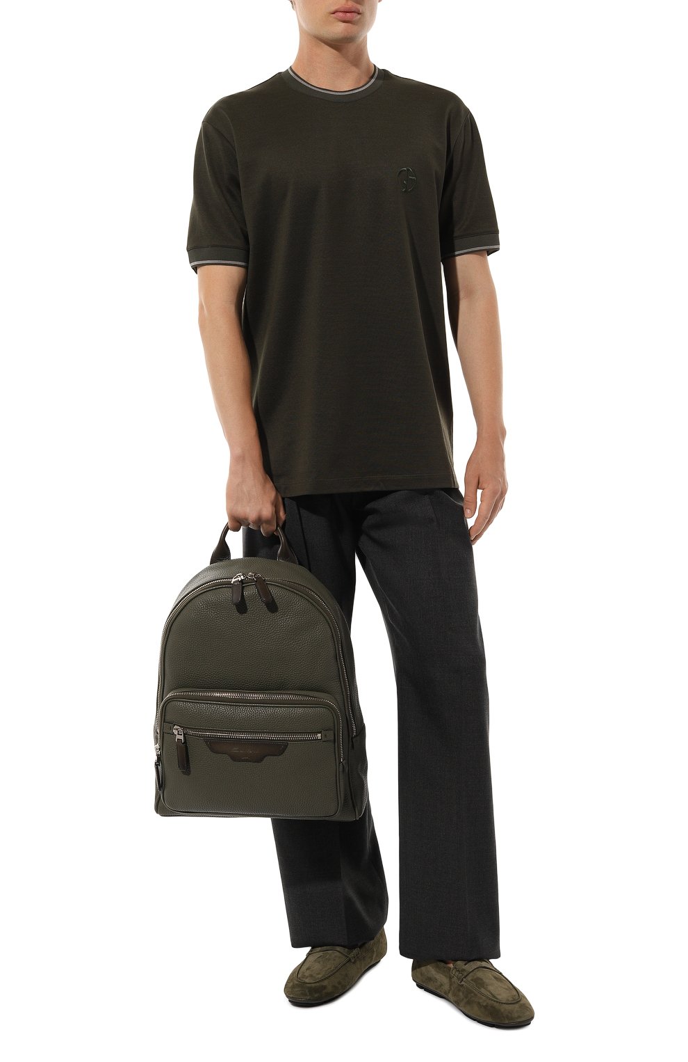 Рюкзак SANTONI хаки цвета по цене 174000 руб., арт. UIBGA2364EN-A2IB, фото 7 Рюкзак SANTONI, арт. UIBGA2364EN-A2IB, фото 7