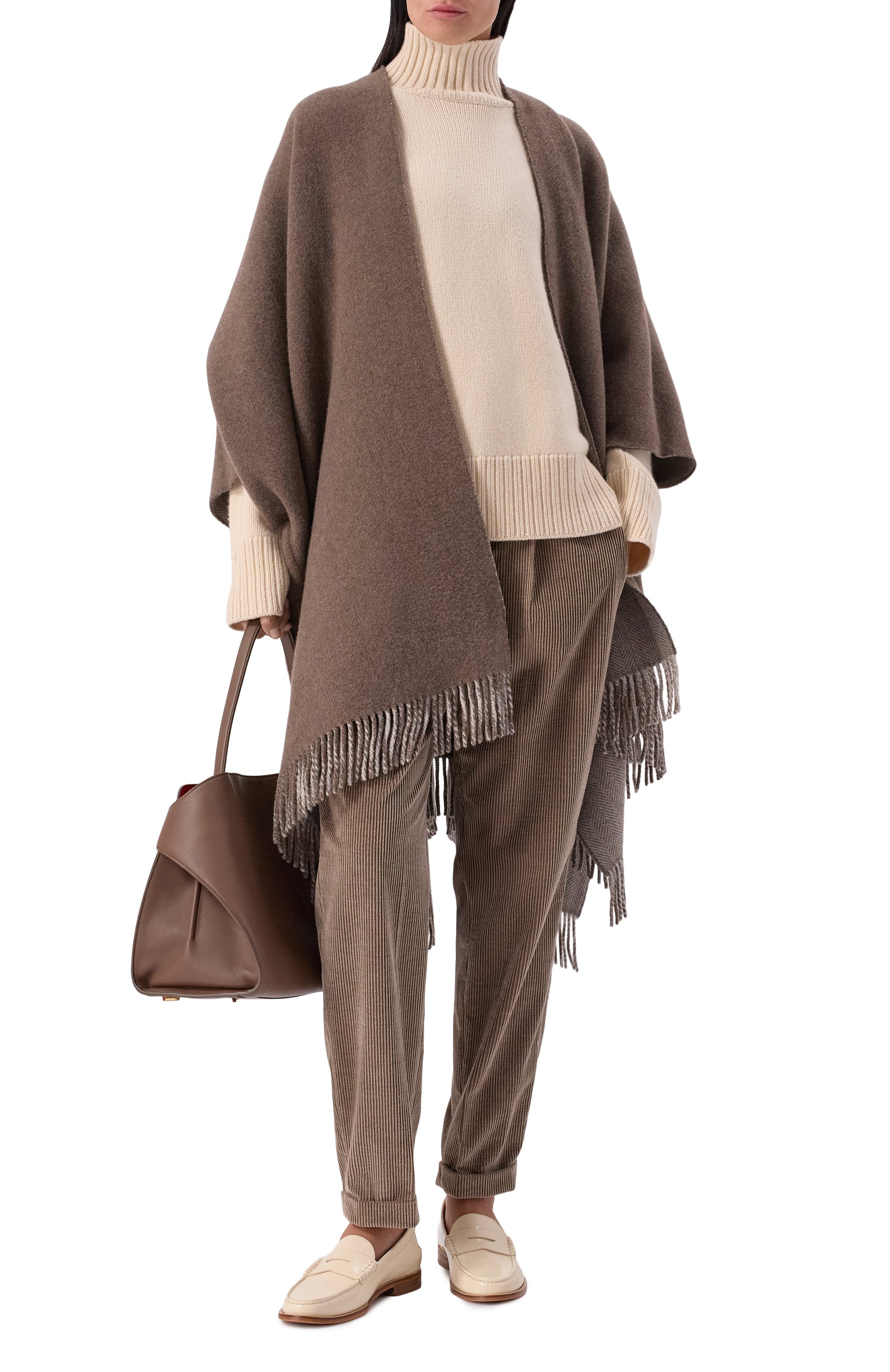 Кашемировое пончо BRUNELLO CUCINELLI, арт. MSCDAGP32, фото 2