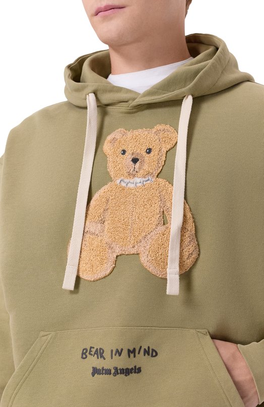 Хлопковое худи Palm Angels PMBB17DF25FLE004 Зелёный  PMBB17DF25FLE004 Фото 5