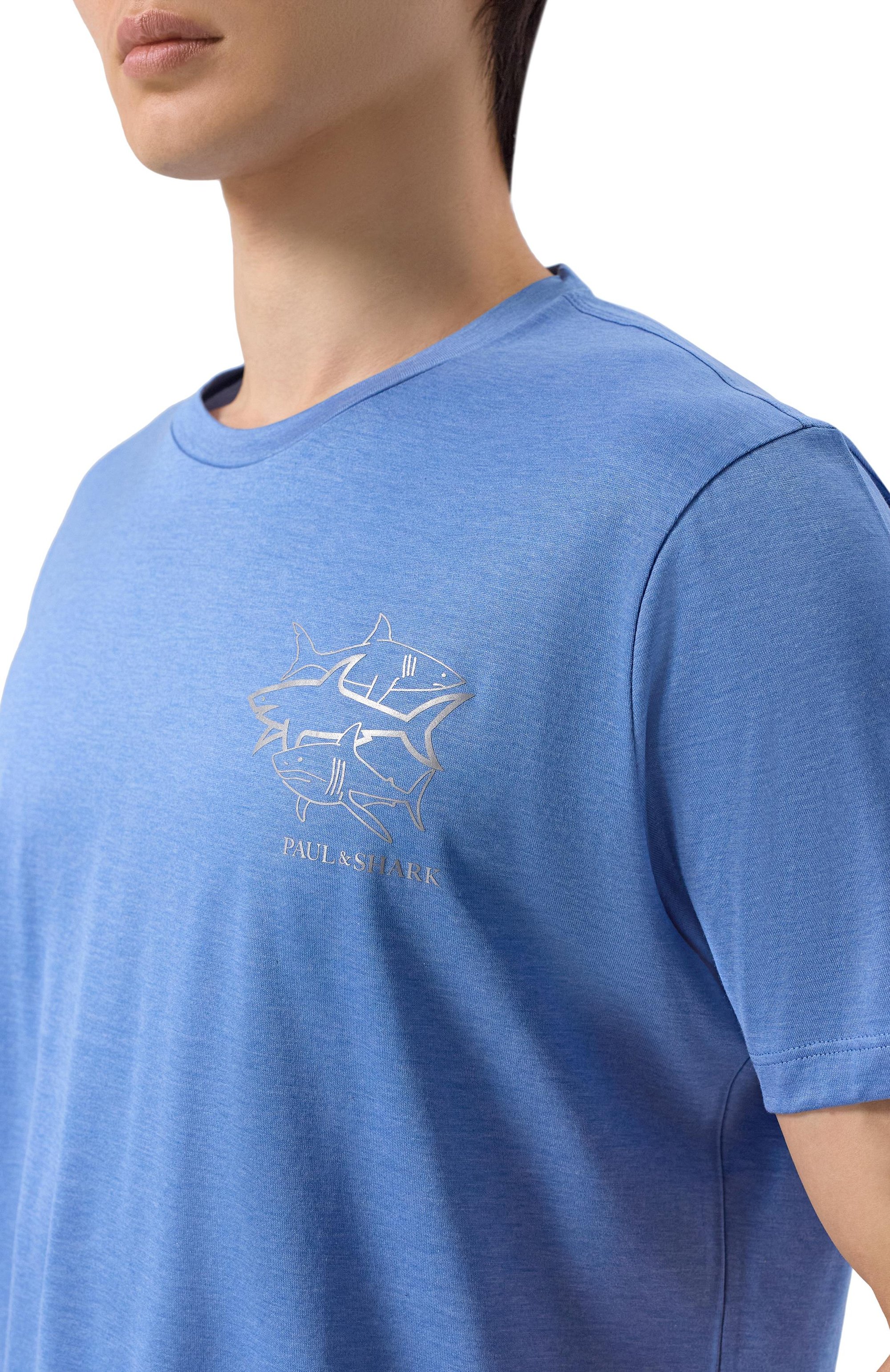 Хлопковая футболка PAUL&SHARK, арт. 26411035_001, фото 5