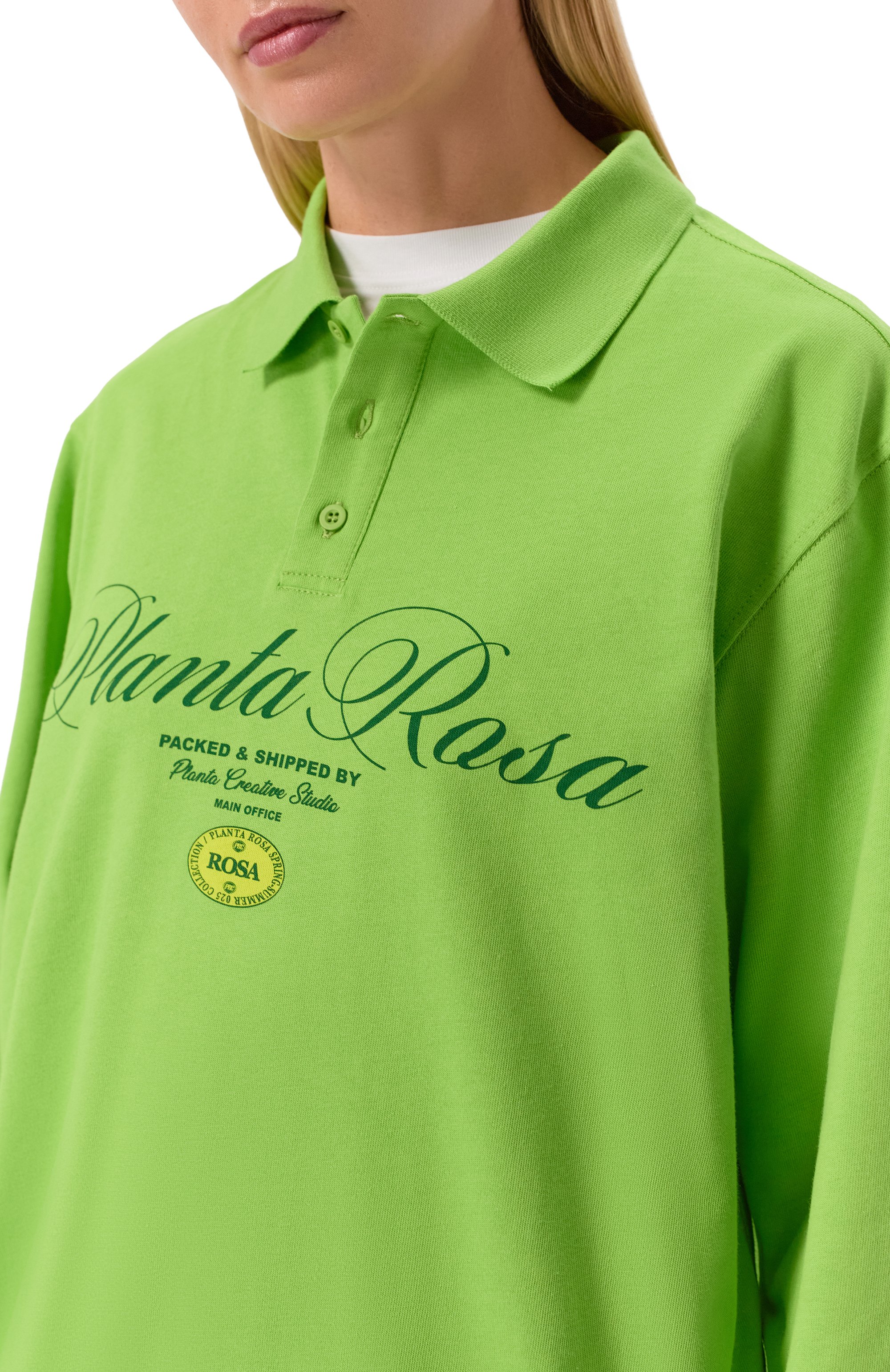 Хлопковое поло PLANTA ROSA, арт. PR/POLOLONG/CREATIVE-STUDIO/220, фото 8