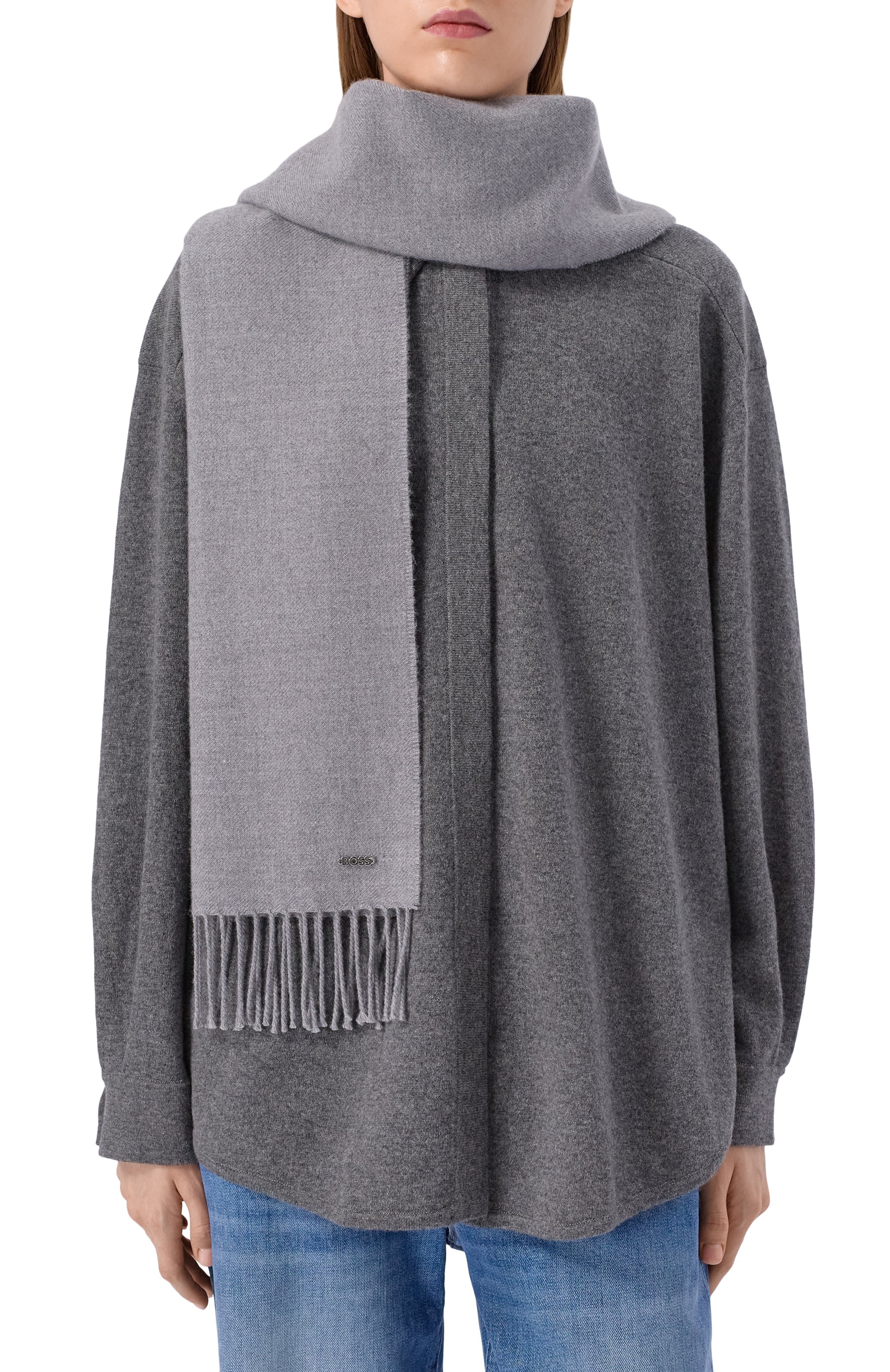 Шерстяной шарф BOSS, арт. 50517216, фото 2