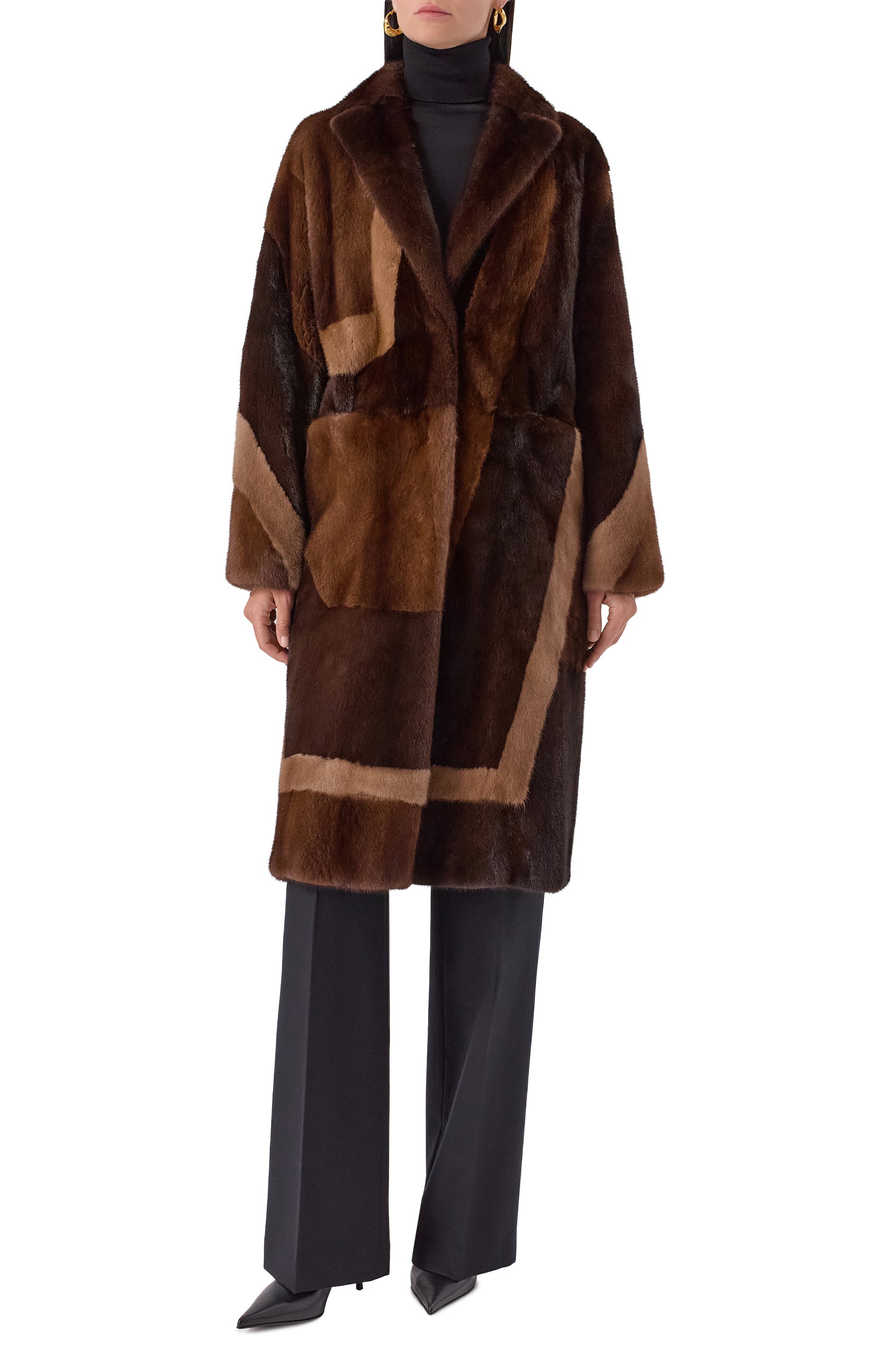 Шуба из норки KITON коричневого цвета по цене 3145000 руб., арт. D60683AK0538F29, фото 3 Шуба из норки KITON, арт. D60683AK0538F29, фото 3