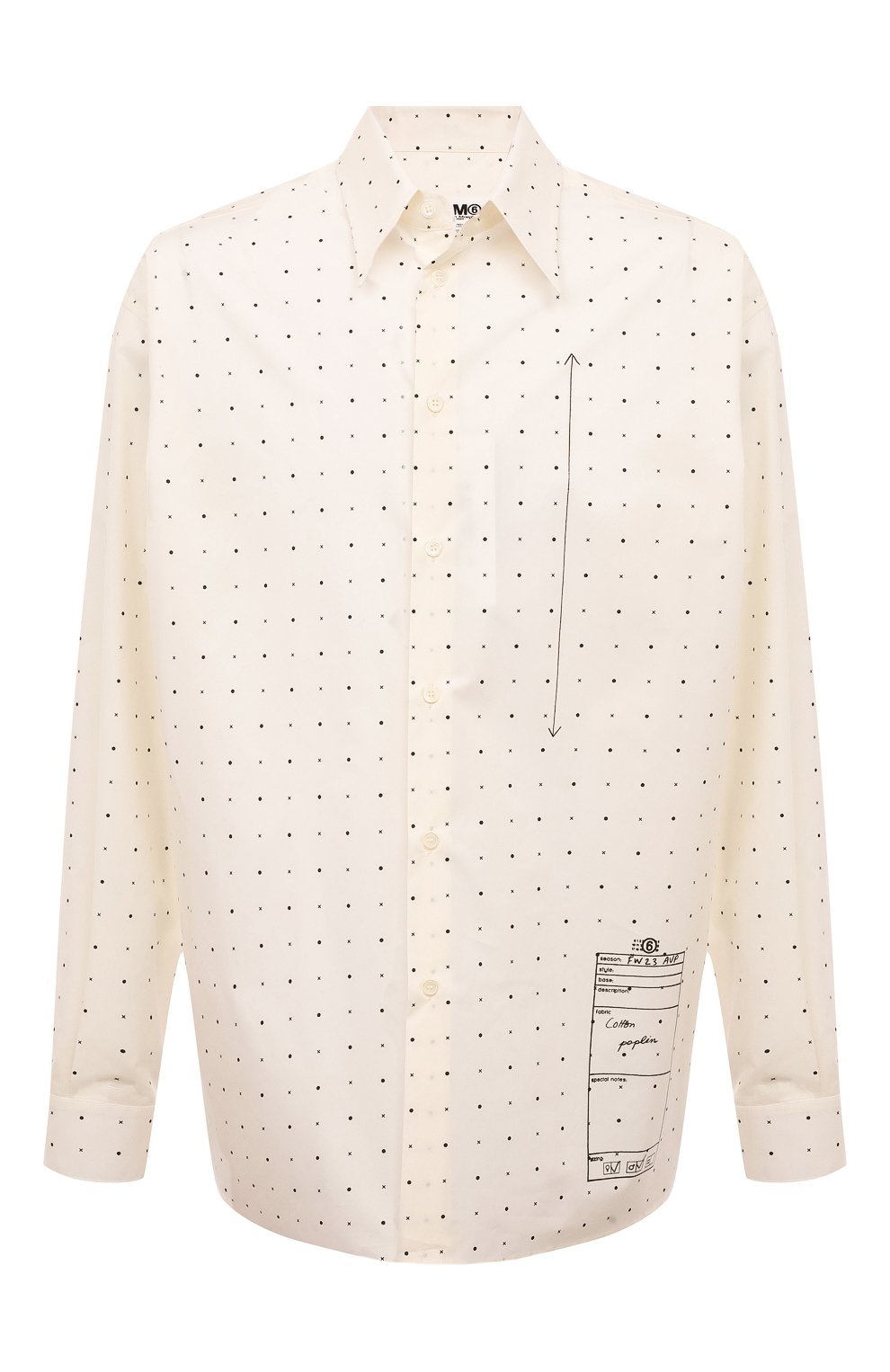 Хлопковая рубашка MM6, арт. S52DT0022/S78157, фото 1