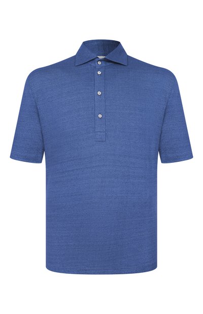 Мужское поло изо льна и хлопка BRUNELLO CUCINELLI, арт. MR8273915