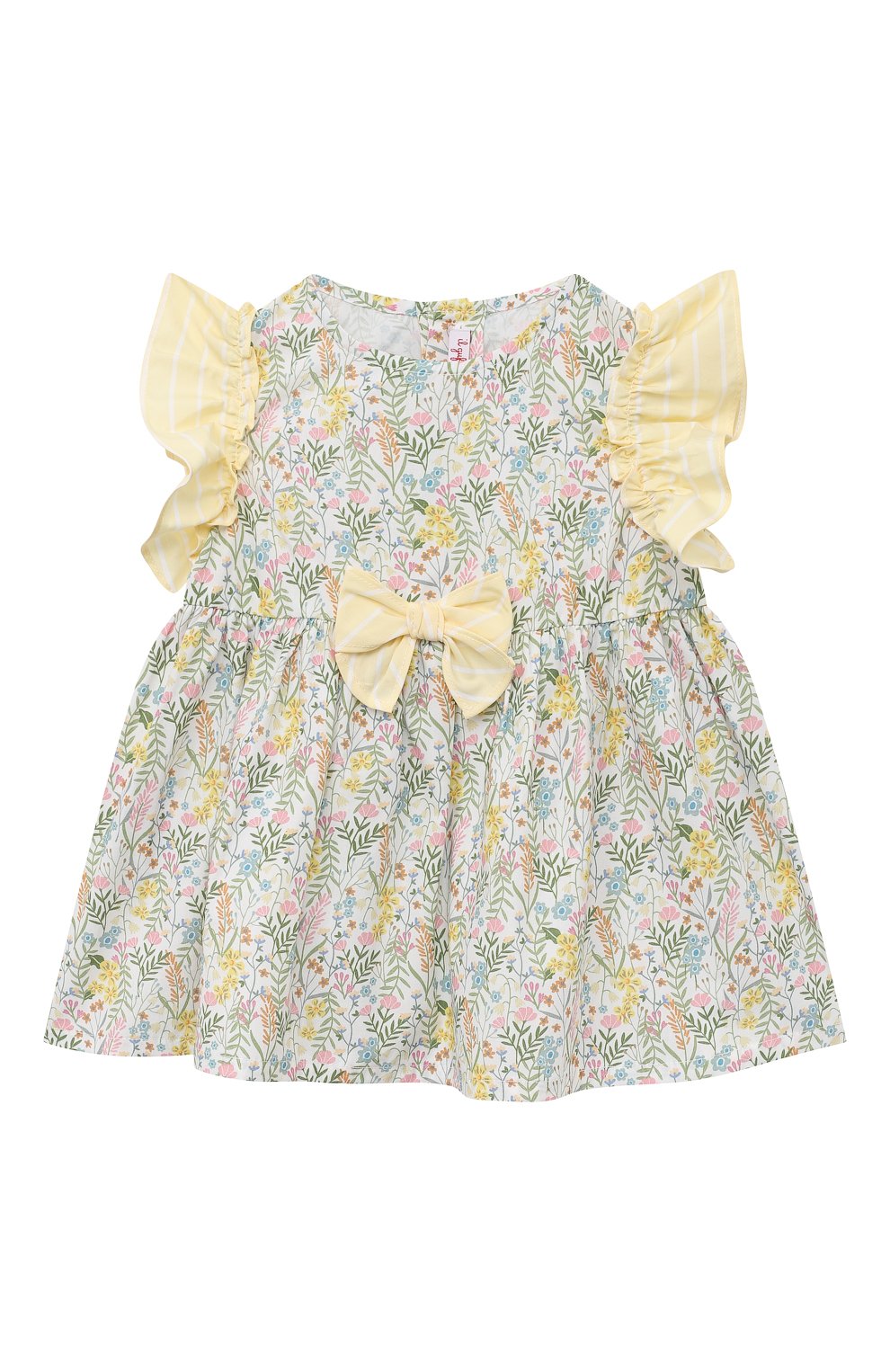 Комплект из топа и шорт IL GUFO желтого цвета по цене 13050 руб., арт. P23DP421C4097/24M-36M, фото 2 Комплект из топа и шорт IL GUFO, арт. P23DP421C4097/24M-36M, фото 2