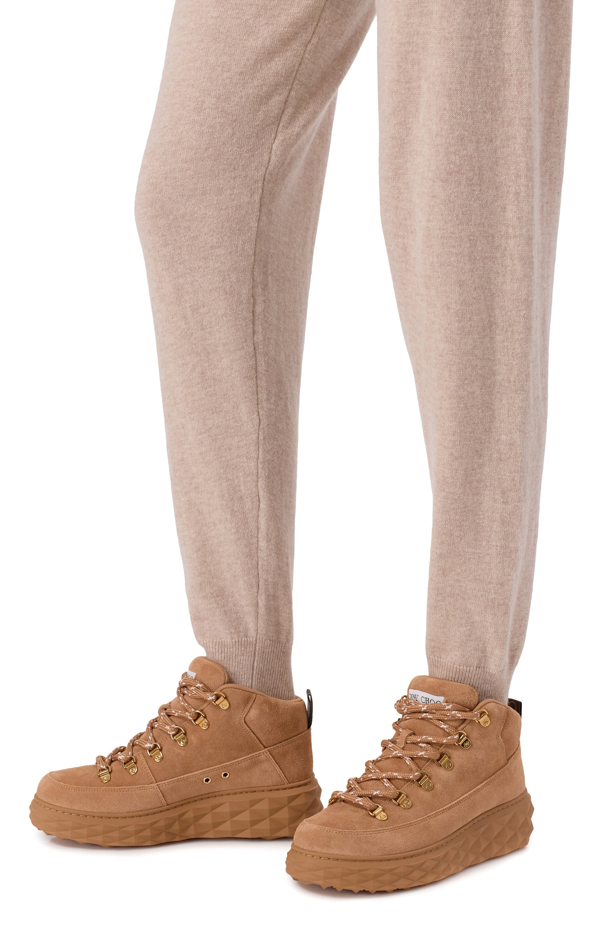 Замшевые кроссовки diamond maxi hike JIMMY CHOO, арт. DIAM0ND MAXI HIKE/F/SVV, фото 2