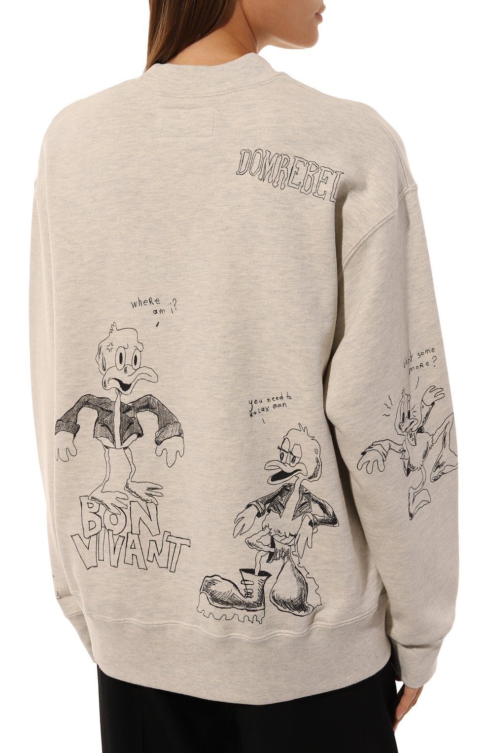 Хлопковый свитшот DOMREBEL светло-серого цвета по цене 37150 руб., арт. QUACK/SWEATSHIRT, фото 4 Хлопковый свитшот DOMREBEL, арт. QUACK/SWEATSHIRT, фото 4