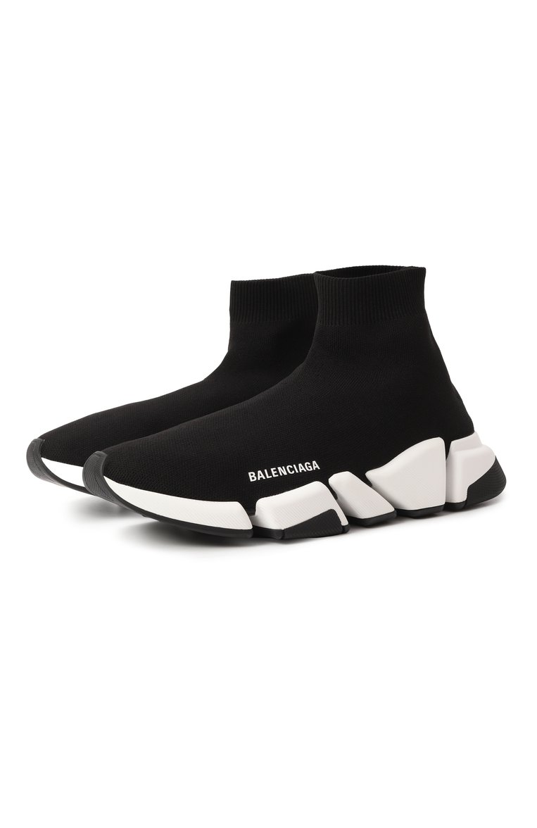 Женские текстильные кроссовки speed.2 BALENCIAGA черного цвета, арт. 617196/W2DB2 | Фото 1 (Стили: Кэжуэл; Материал внешний: Текстиль; Материал внутренний: Текстиль; Кросс-КТ: Высокие; Материал утеплителя: Без утеплителя; Подошва: Платформа)