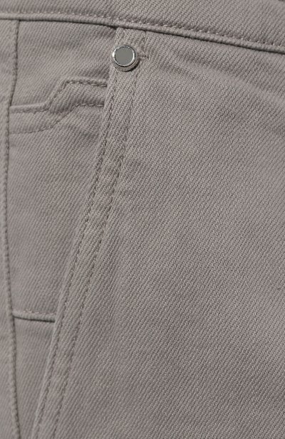 Хлопковые брюки KITON светло-серого цвета по цене 98550 руб., арт. UFPCARK0602D, фото 5 Хлопковые брюки KITON, арт. UFPCARK0602D, фото 5