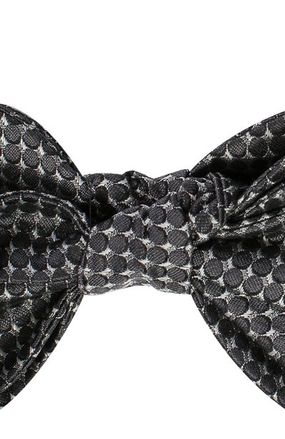 Шелковый галстук-бабочка с узором LANVIN, арт. 2326/B0W TIE, фото 3
