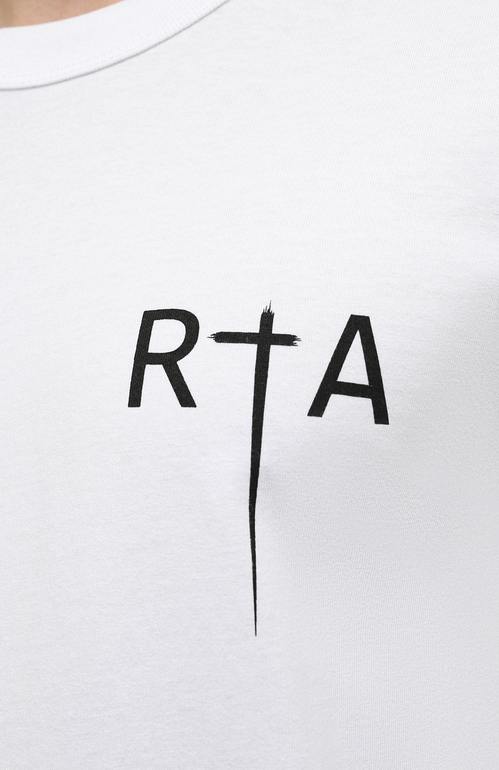 Хлопковый лонгслив RTA, арт. MF21-A094-7161WHTGT, фото 5