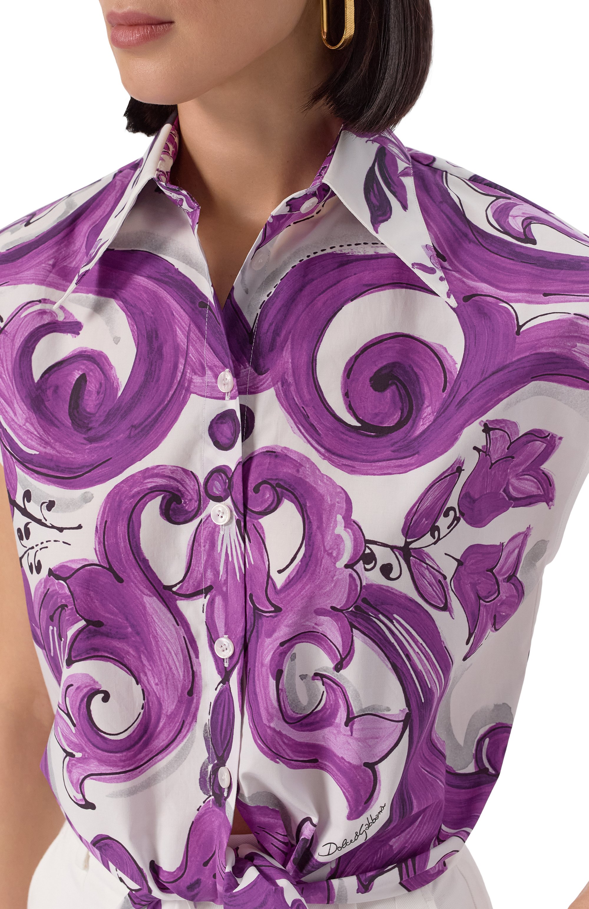 Хлопковая рубашка DOLCE & GABBANA, арт. F5T53T/HH5EN, фото 5