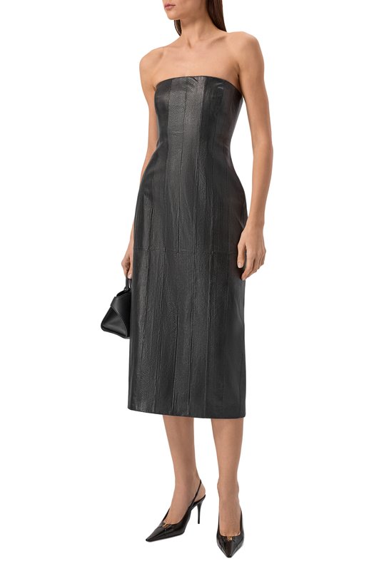 Платье из кожи змеи Louve 25-07-01-02-21-17-01 Чёрный  25-07-01-02-21-17-01 Фото 2