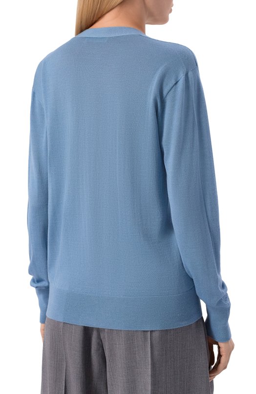 Кардиган из кашемира и шерсти Jil Sander J01HP0001/J14501 Голубой  J01HP0001/J14501 Фото 4