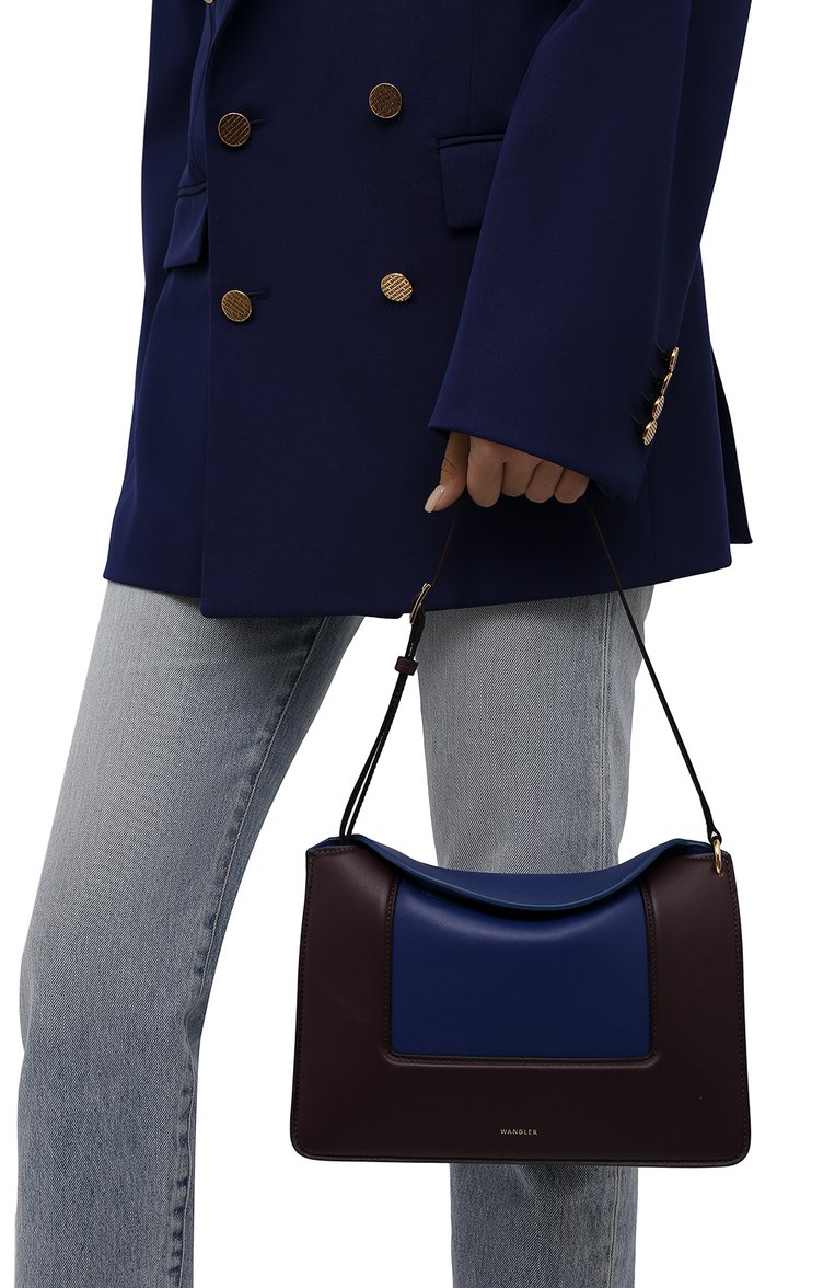 Женская сумка penelope medium WANDLER синего цвета, арт. PENEL0PE BAG/SHADES | Фото 2 (Сумки-технические: Сумки через плечо; Размер: medium; Материал: Натуральная кожа)
