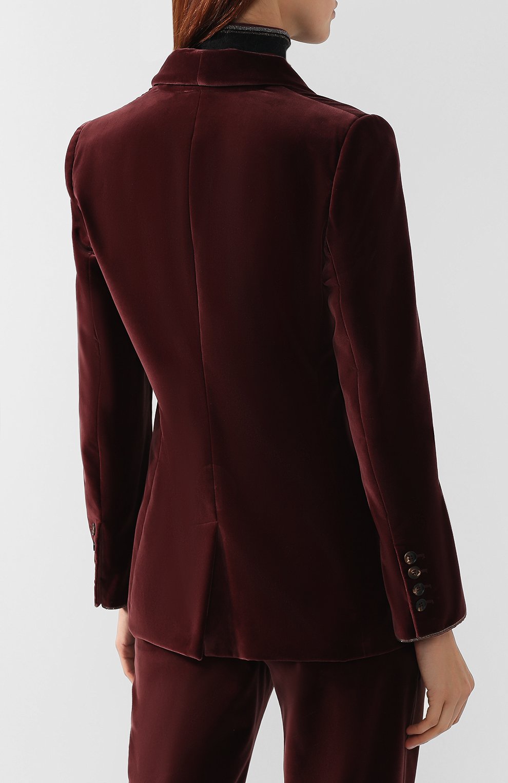 Однотон ный бархатный костюм BRUNELLO CUCINELLI, арт. MA593T8424, фото 3