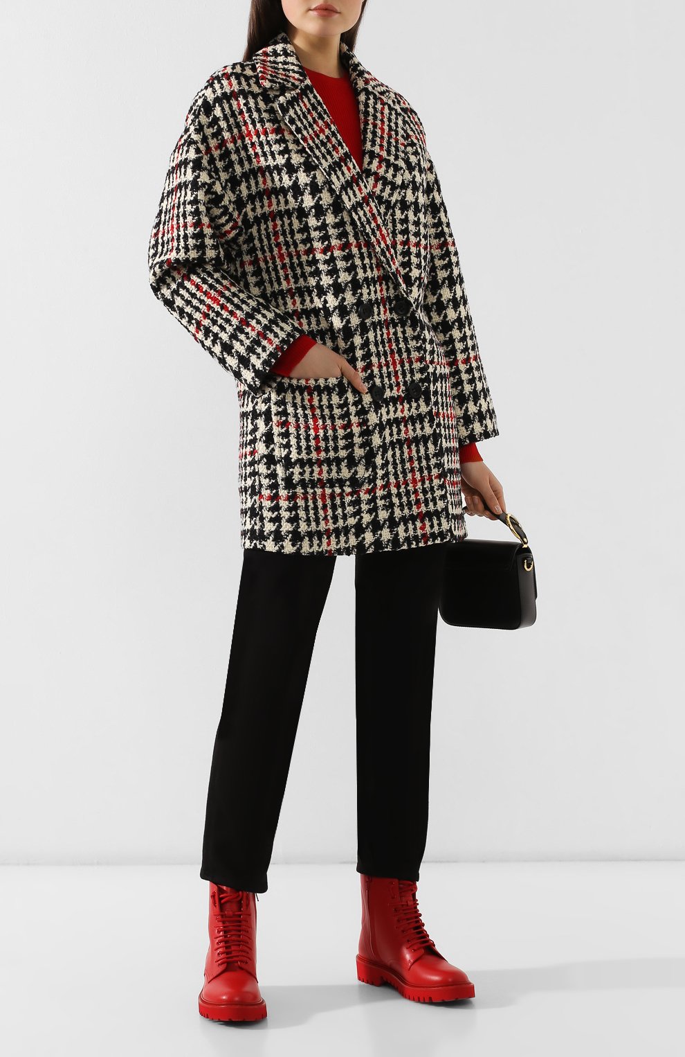 Шерстяное пальто REDVALENTINO разноцветного цвета по цене 51700 руб., арт. SR3CAA82/499, фото 2 Шерстяное пальто REDVALENTINO, арт. SR3CAA82/499, фото 2