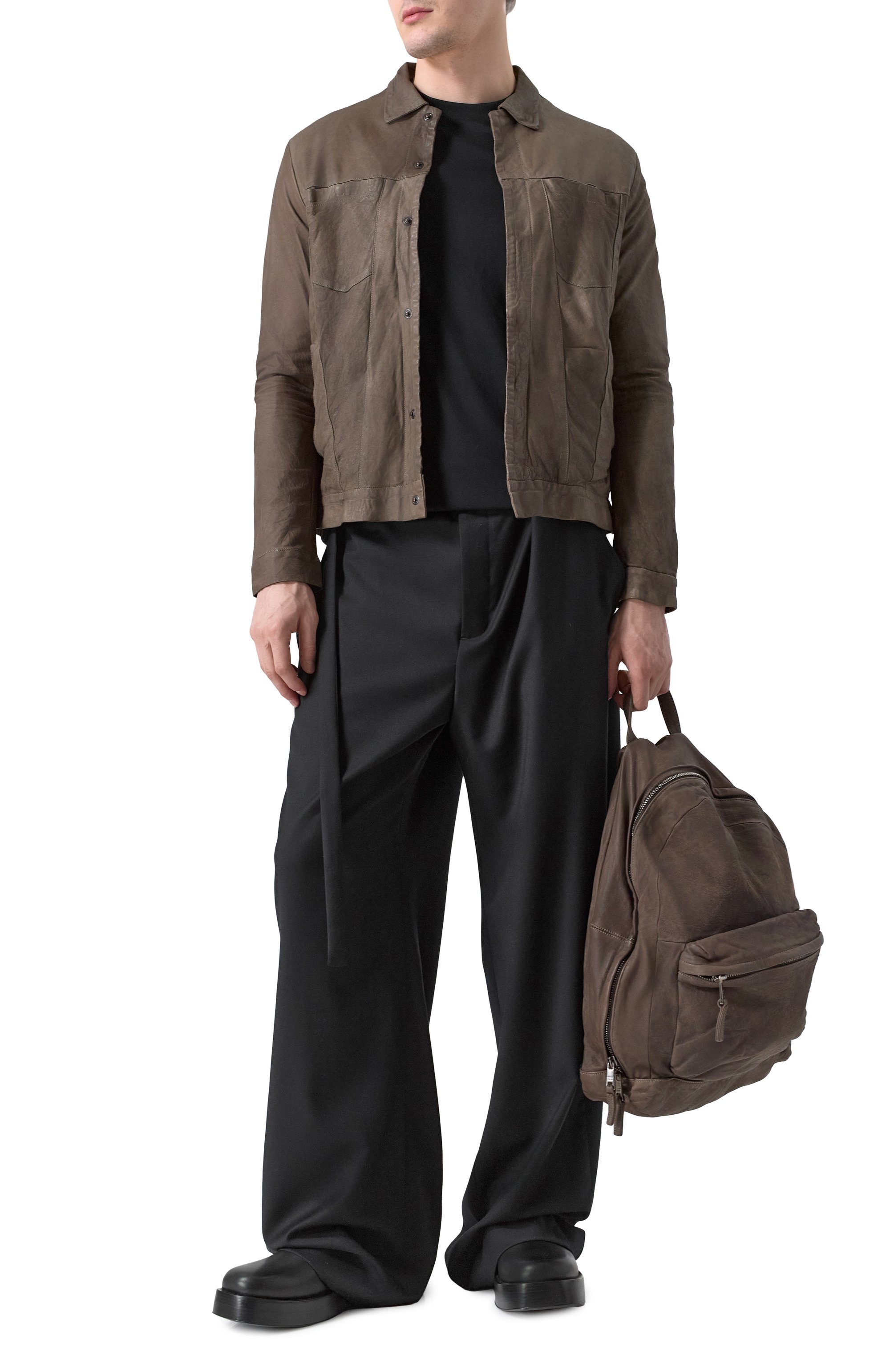 Кожаная куртка-рубашка GIORGIO BRATO, арт. GU25S20098NAPSTM, фото 2