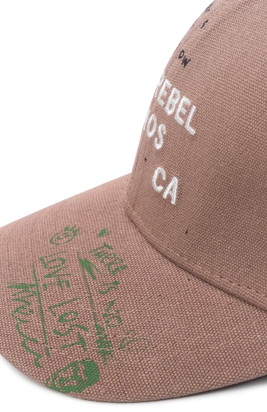 Хлопковая бейсболка DOMREBEL SKETCH BUNNY/BASEBALL CAP Розовый  SKETCH BUNNY/BASEBALL CAP Фото 3