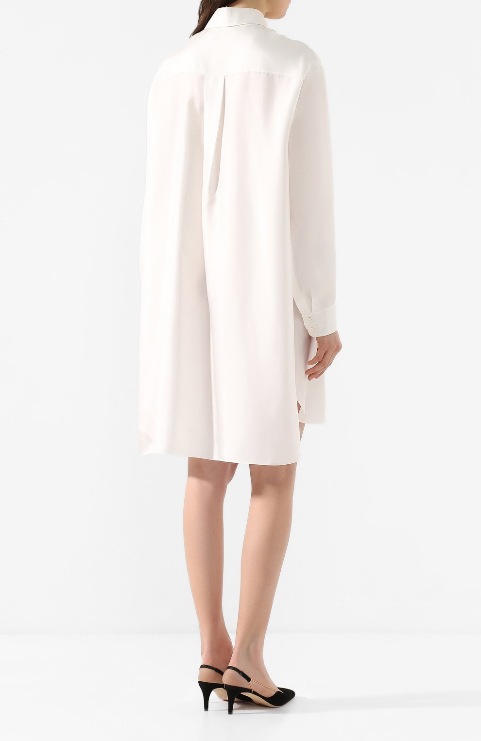 Шелковое платье LANVIN черно-белого цвета по цене 129500 руб., арт. RW-DR301I-4434-P20, фото 4 Шелковое платье LANVIN, арт. RW-DR301I-4434-P20, фото 4