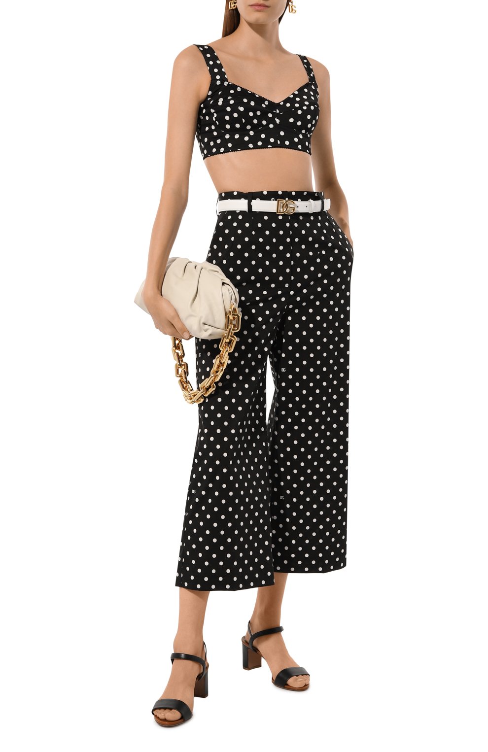 Хлопковый брюки-кюлоты DOLCE & GABBANA, арт. FTCC2T/FSFNR, фото 2