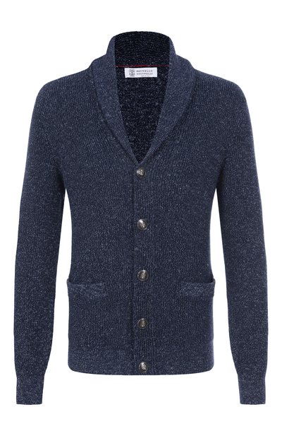 Мужской кардиган из хлопка и льна BRUNELLO CUCINELLI, арт. MCH709006P
