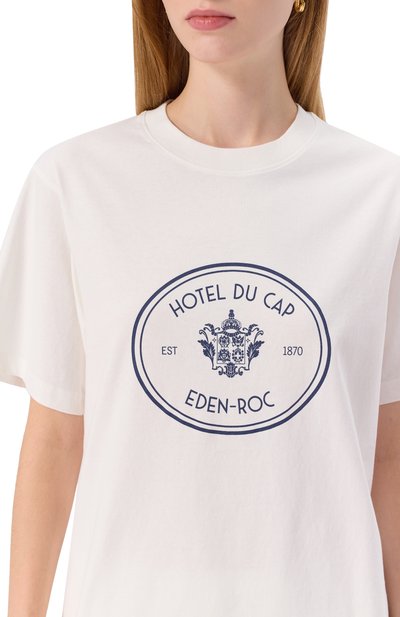 Хлопковая футболка sporty & rich x hotel du cap-eden-roc SPORTY AND RICH, арт. T004360666WH01, фото 5