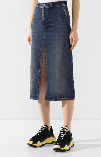 Джинсовая юбка BALENCIAGA синего цвета по цене 53650 руб., арт. 556741/TXE08, фото 3 Джинсовая юбка BALENCIAGA, арт. 556741/TXE08, фото 3
