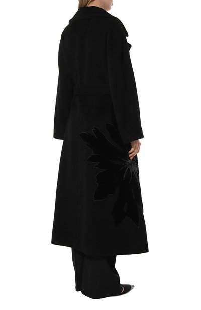 Шерстяное пальто YANINA черного цвета по цене 340200 руб., арт. 0-2597, фото 4 Шерстяное пальто YANINA, арт. 0-2597, фото 4