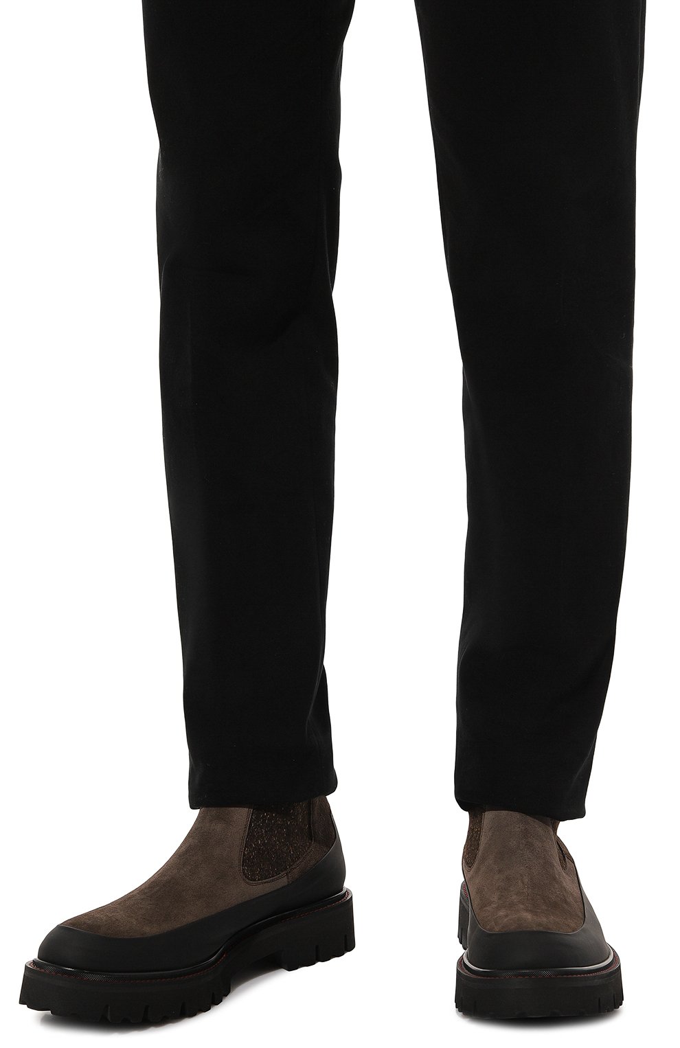 Замшевые челси KITON, арт. USSA195N0112506, фото 3