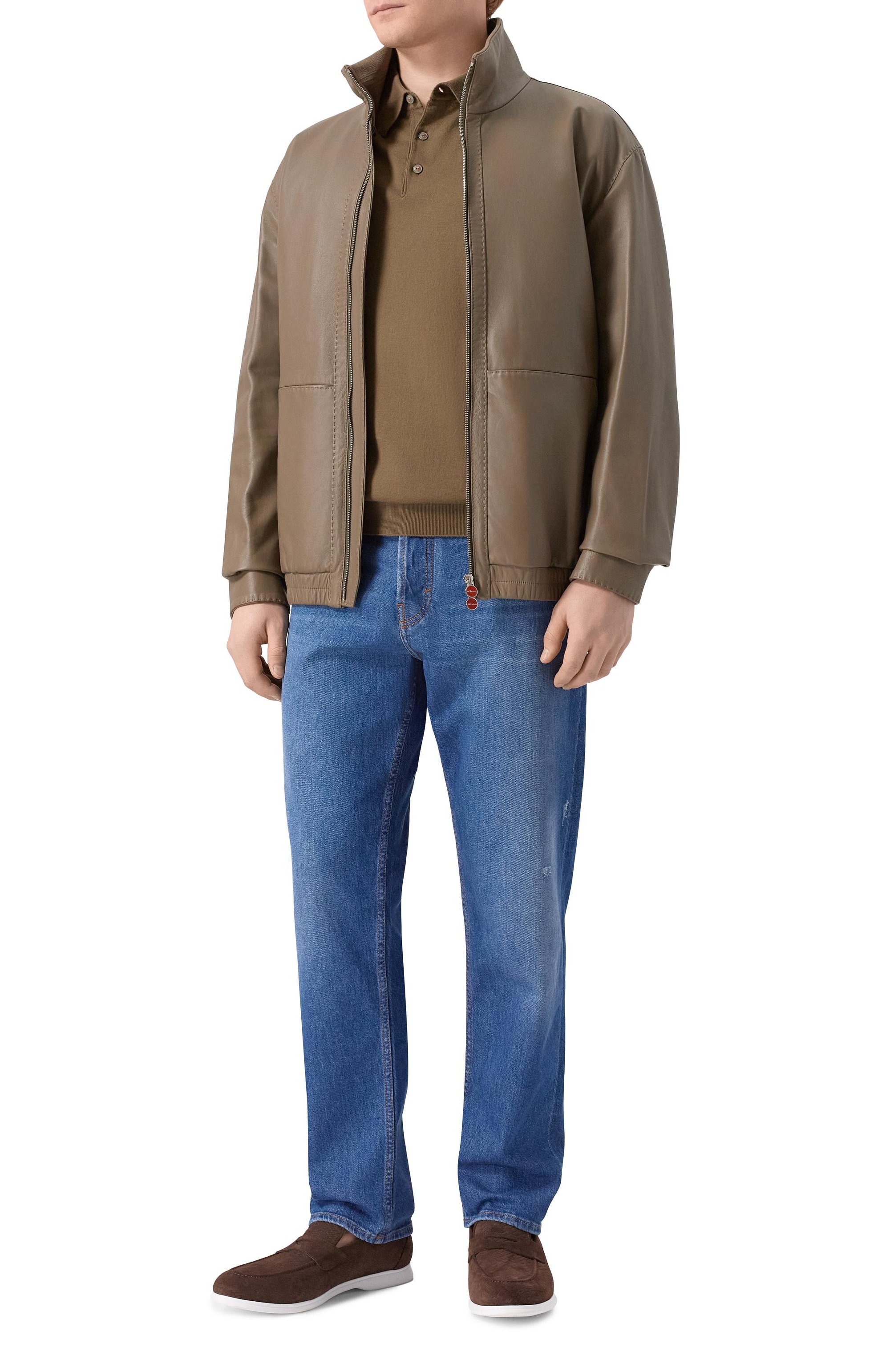 Замшевые пенни-лоферы KITON, арт. USSA075N00130, фото 2