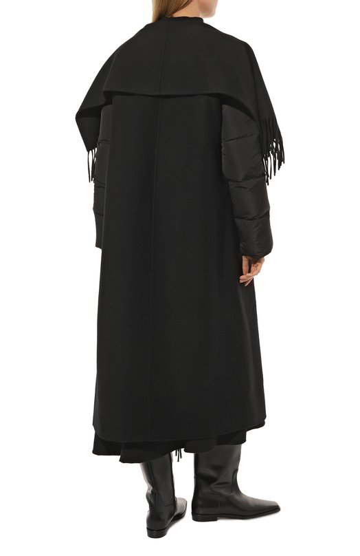 Шерстяное пальто GOEN.J Чёрный, фото 4