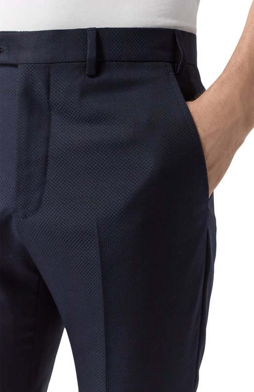 Брюки из шерсти и хлопка Emporio Armani EM000032/TE13605 Синий  EM000032/TE13605 Фото 5