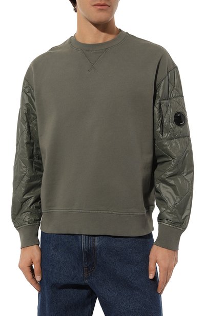 Комбинированный свитшот C.P. COMPANY, арт. 17CMSS003A005835M, фото 3