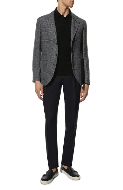 Поло из шелка и хлопка IL BORGO CASHMERE черного цвета по цене 51350 руб., арт. 57-1090-M0DG0, фото 2 Поло из шелка и хлопка IL BORGO CASHMERE, арт. 57-1090-M0DG0, фото 2