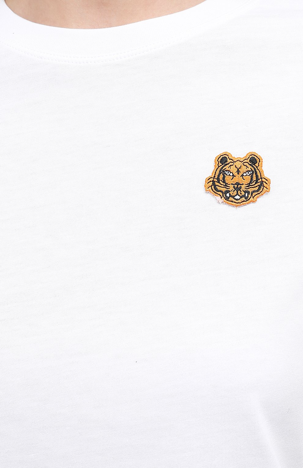 Хлопковая футболка KENZO белого цвета по цене 10900 руб., арт. FA62TS8434SJ, фото 5 Хлопковая футболка KENZO, арт. FA62TS8434SJ, фото 5