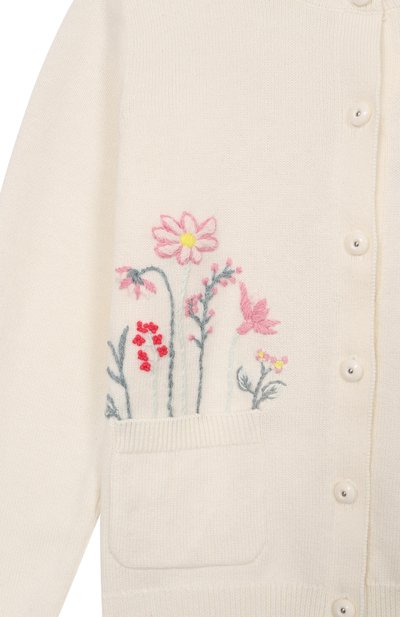 Хлопковый кардиган BONPOINT кремового цвета по цене 27250 руб., арт. S06GCAK00017/10A-12A, фото 3 Хлопковый кардиган BONPOINT, арт. S06GCAK00017/10A-12A, фото 3