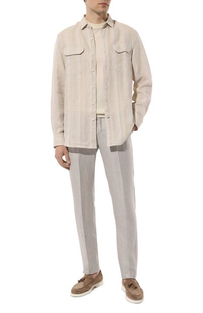 Мужская льняная рубашка BRUNELLO CUCINELLI, арт. MM6510626