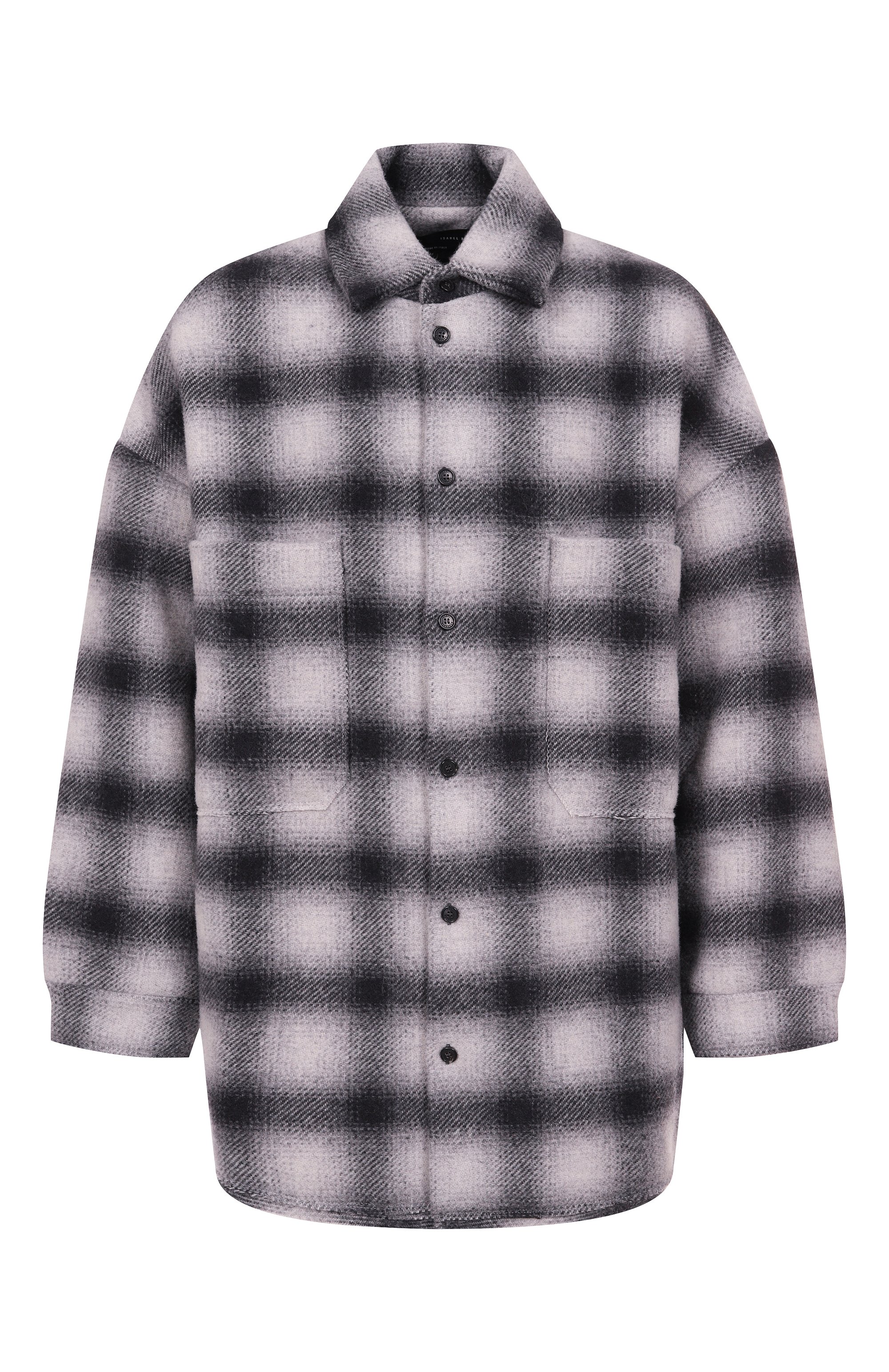 Шерстяная куртка-рубашка ISABEL BENENATO черно-белого цвета по цене 109000 руб., арт. UW16F25, фото 1 Шерстяная куртка-рубашка ISABEL BENENATO, арт. UW16F25, фото 1