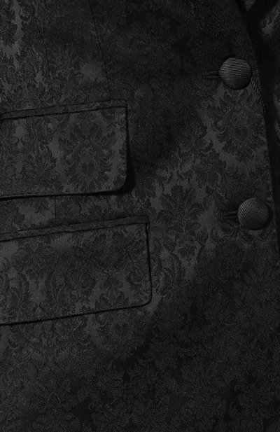 Жаккардовый жакет DOLCE & GABBANA черного цвета по цене 275000 руб., арт. F296TT/FJRDK, фото 5 Жаккардовый жакет DOLCE & GABBANA, арт. F296TT/FJRDK, фото 5