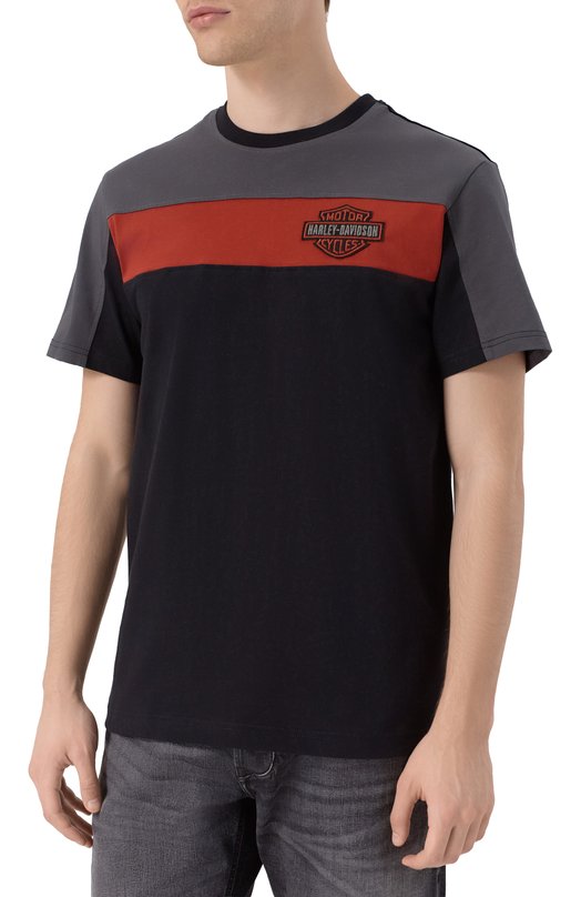 Хлопковая футболка Harley-Davidson 99064-21VM Чёрный  99064-21VM Фото 3