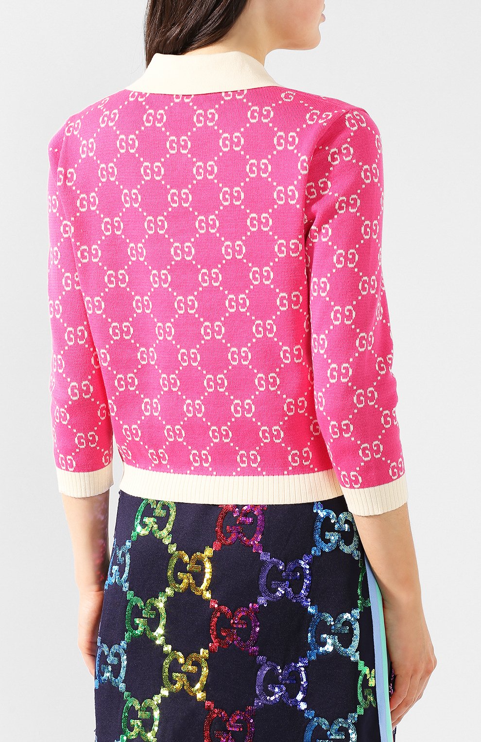 Хлопковое поло GUCCI, арт. 555024/XKAHV, фото 4