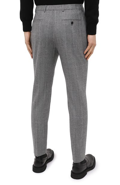 Шерстяные брюки SAINT LAURENT серого цвета по цене 112500 руб., арт. 596927/Y1B54, фото 4 Шерстяные брюки SAINT LAURENT, арт. 596927/Y1B54, фото 4