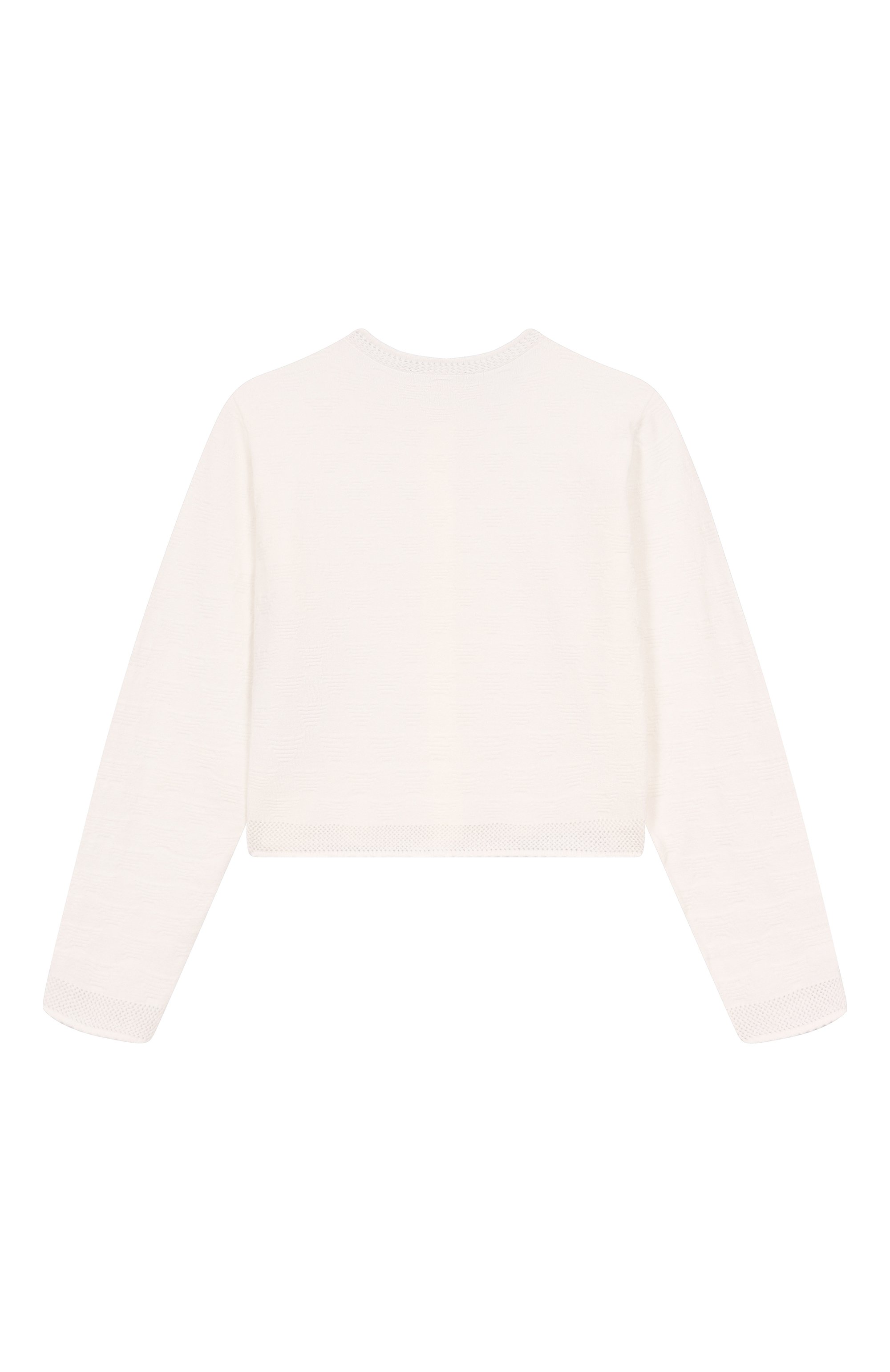 Кардиган из вискозы EMPORIO ARMANI молочного цвета по цене 17100 руб., арт. EG000180/AF14111, фото 2 Кардиган из вискозы EMPORIO ARMANI, арт. EG000180/AF14111, фото 2