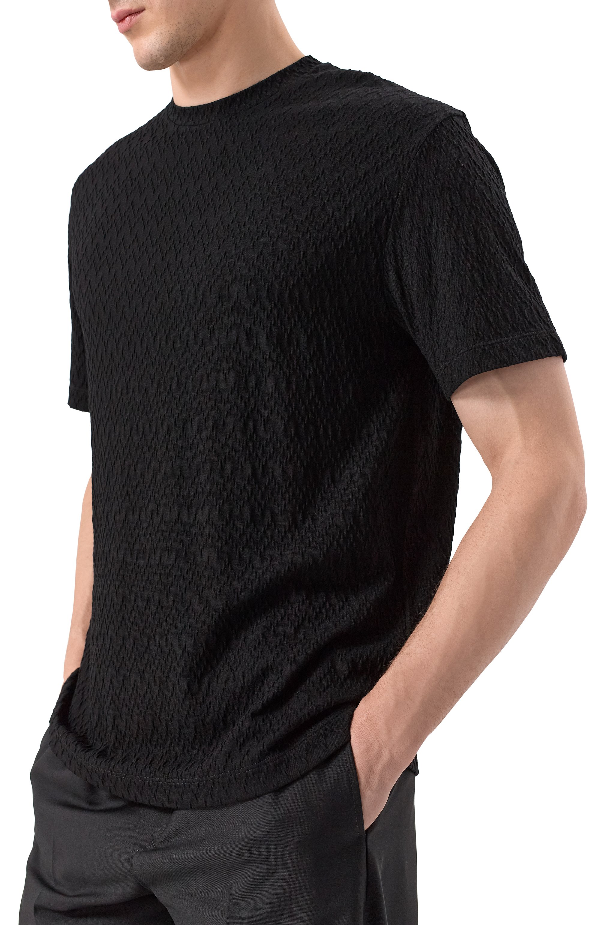 Футболка из вискозы и кашемира GIORGIO ARMANI, арт. GM001107/AF14800, фото 5