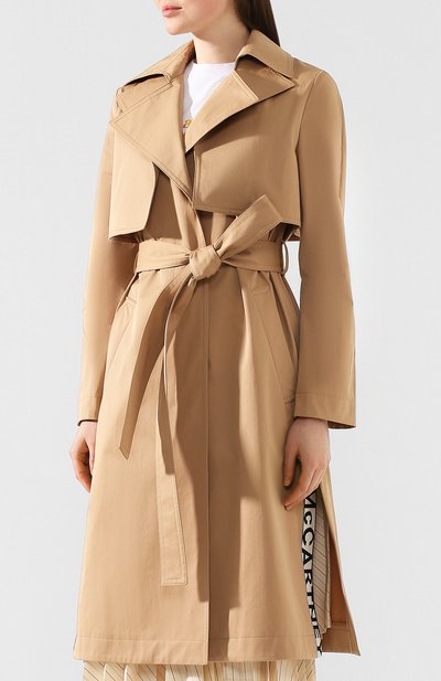 Хлопковый тренч STELLA MCCARTNEY бежевого цвета по цене 99000 руб., арт. 599857/S0A09, фото 3 Хлопковый тренч STELLA MCCARTNEY, арт. 599857/S0A09, фото 3
