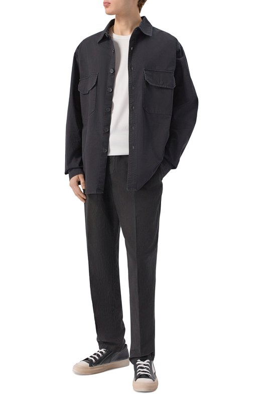 Брюки из лиоцелла и льна White Sand 26SU66/80 Чёрный  26SU66/80 Фото 2