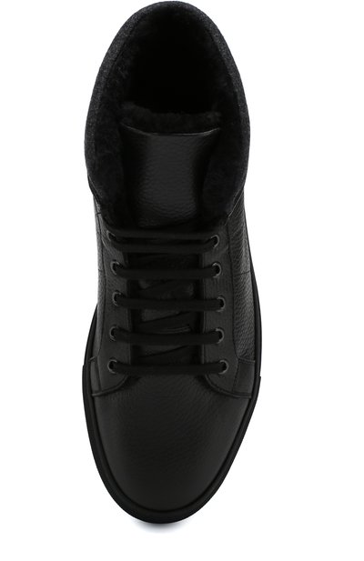 Высокие кожаные кеды с внутренней меховой отделкой CORNELIANI, арт. 82TM46-8820955, фото 5