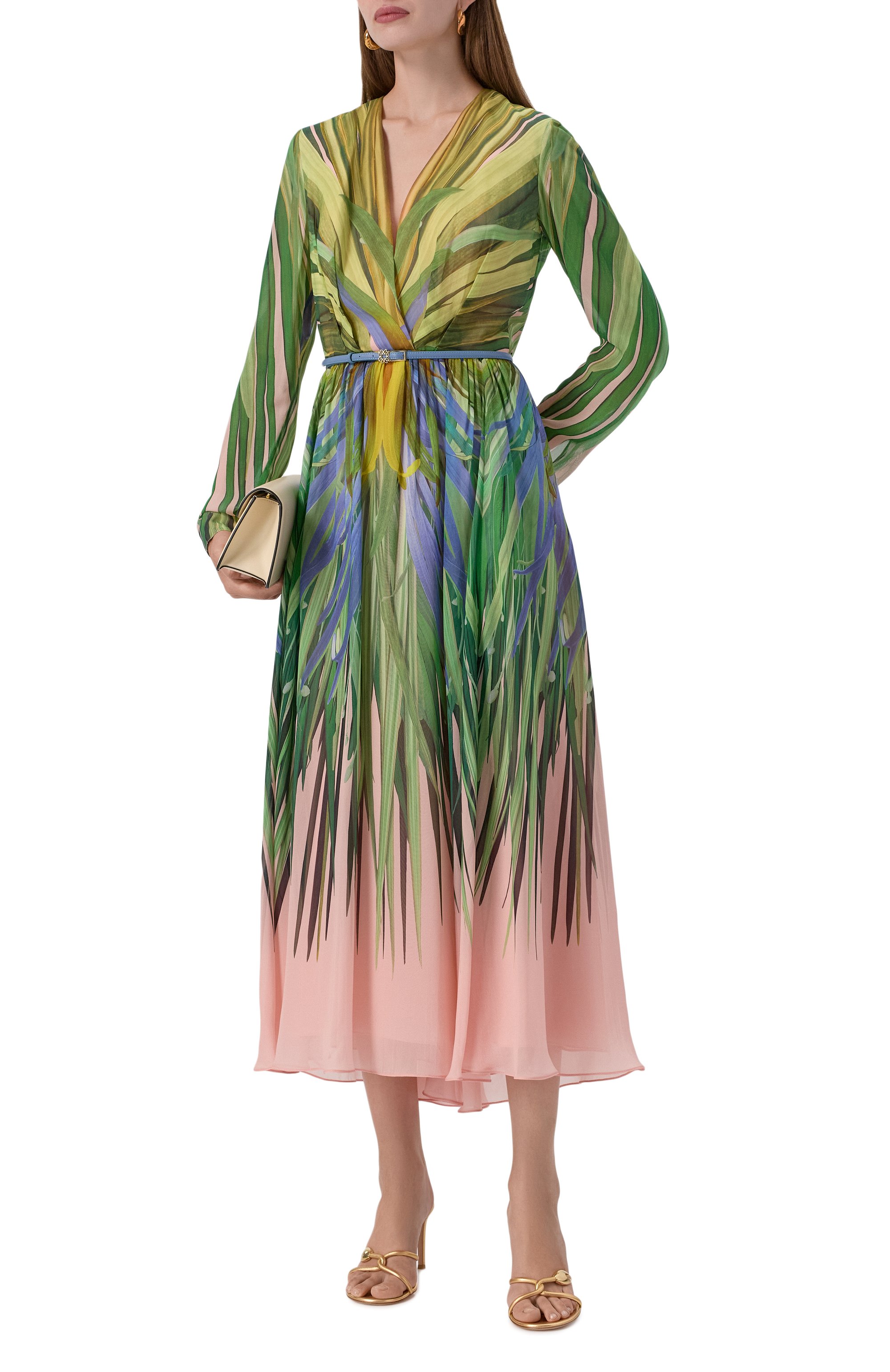 Платье из вискозы и шелка ELIE SAAB, арт. D0750PP25/VI005, фото 2